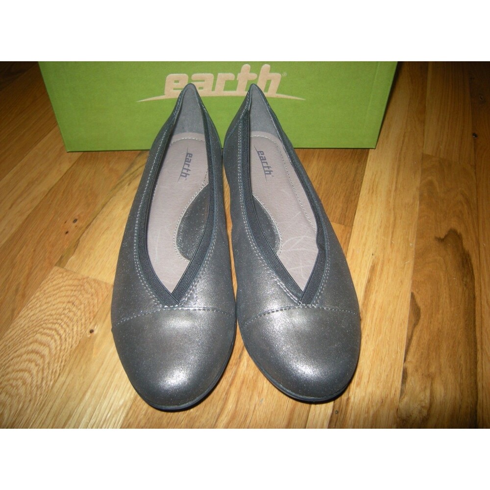 Brand New Pewter Distressed Leather Earth Origins Mara Size, 9.5